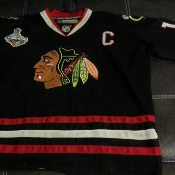 JONATHAN TOEWS CHICAGO BLACKHAWKS BLACK REEBOK PREMIER JERSEY XX-Large - Picture 3 of 14
